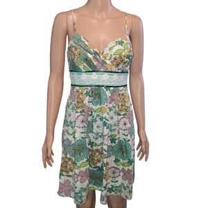 Y2K Teeze Me Juniors 5 Floral Babydoll Mini Sundress Cotton Garden Fairy Cottage